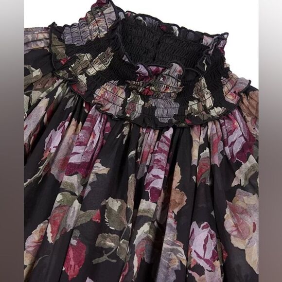 NWT The Kooples Floral Smocked Mock Neck
Mini Dress womens size 8 - Picture 8 of 16
